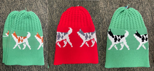 Knit Hats with Huskies