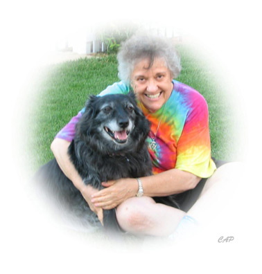 Clare in her Rainbow T-shirt